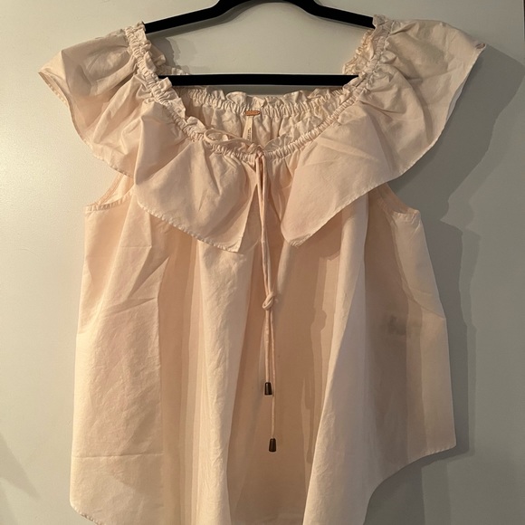 Free People Tops - Free People Ruffle Neck Top - NEW!